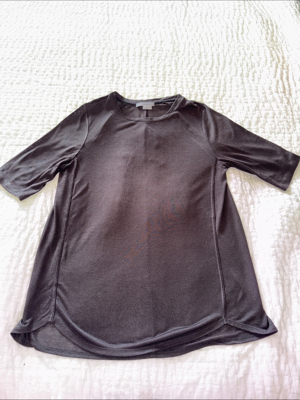 Vince Black Women’s 3/4 Sleeve Tunic Tee EUC XS